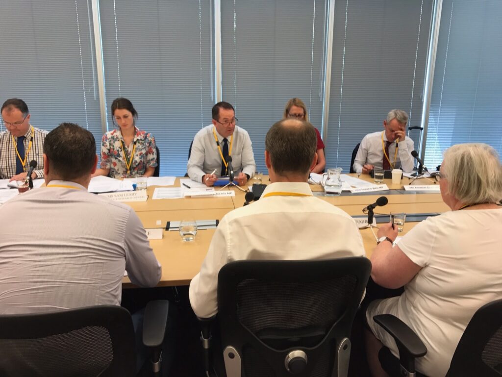 Andrew Wallace MP doing committee work