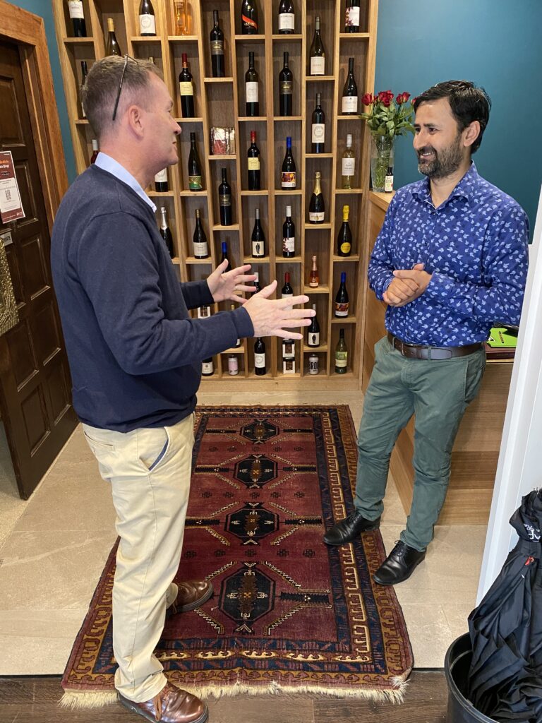 Andrew Wallace MP with Ali at Narrow's Escape Retreat