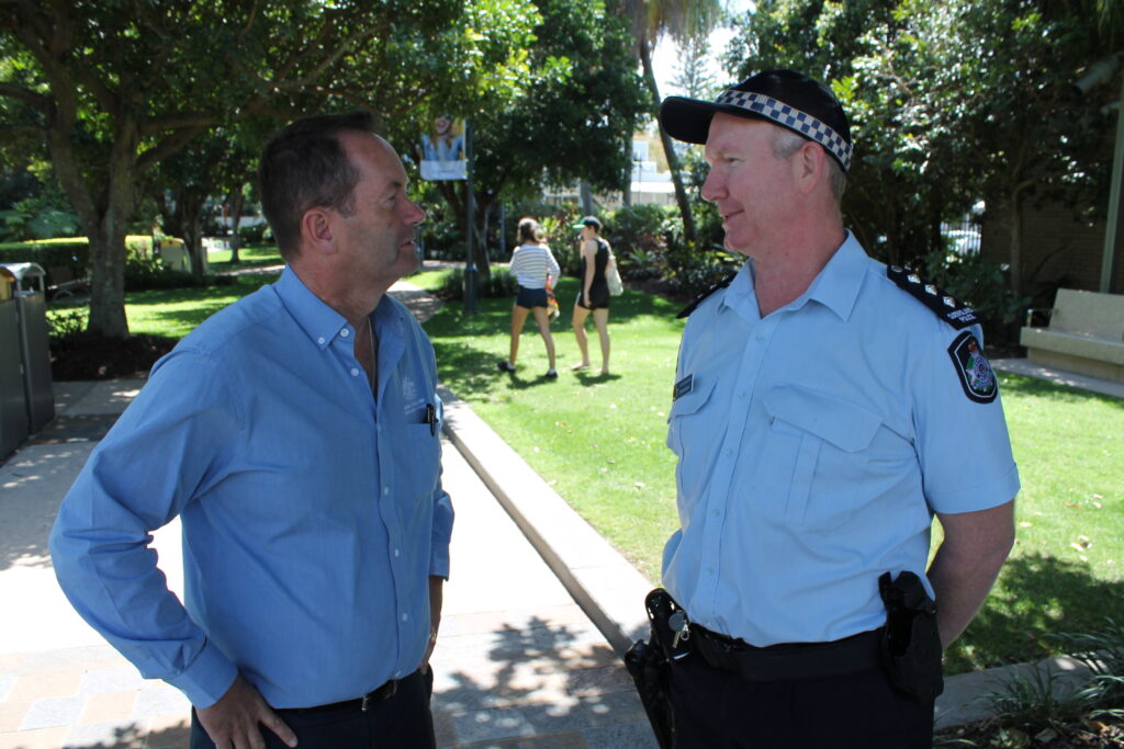 Andrew Wallace MP with a local Queensland Police Officer